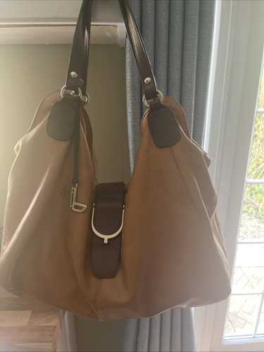 Purse genuine soft tan leather - genuine,