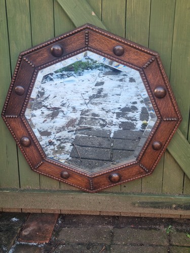 Antique solid oak octaganal - antique,