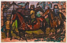 Ida Cooke (1909-1982) - Mid 20th Century Oil, Horse Racing