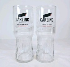 2 x  Genuine Official Limited Edition Carling Pint Glasses 20oz Brand New
