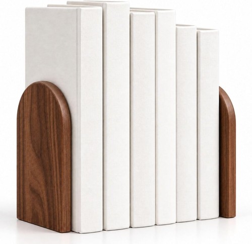 Wooden bookends heavy - wooden, duty