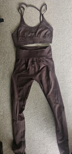 Brown tee gym set - brown,
