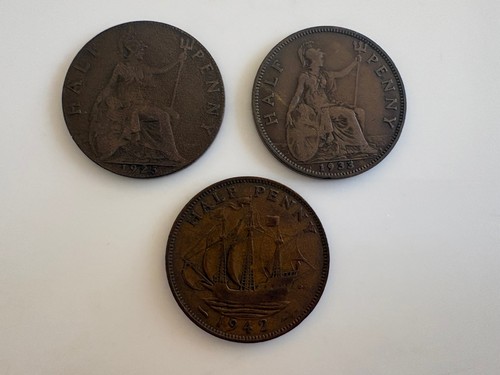 Half penny 1925 1933 - x,