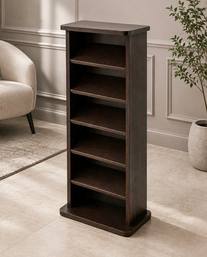Dark oak dvd media storage - media,