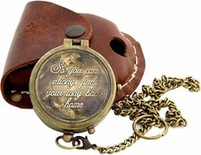 Brass Camping Compass Engraved