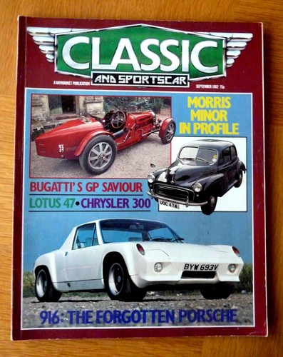 Classic car magazine - sept, 1982