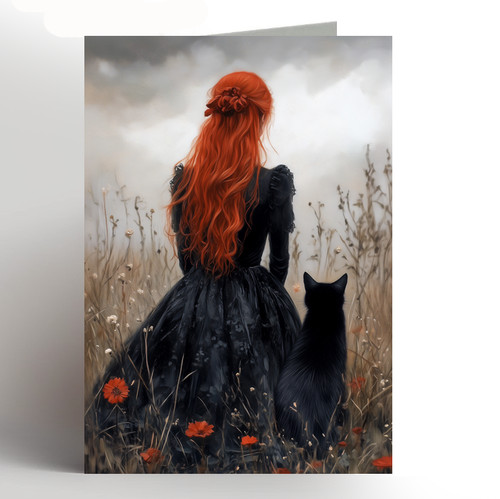 Witch birthday card wiccan - witch,