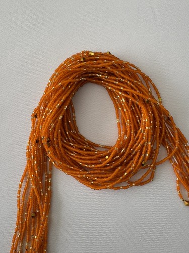 Orange handmade waist beads - handmade,