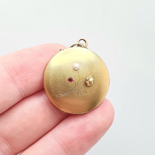 Antique rolled gold locket - gold,