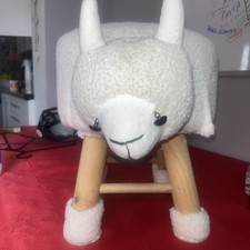 Animal Design Footstool Sheep Foot Rest Large Wooden Adult & Kids cute unique 