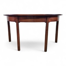 Antique Georgian Mahogany demi lune - D shape console table