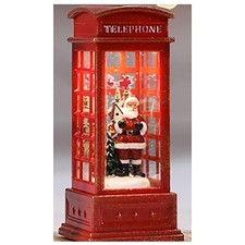 Christmas Snow Globe Ornament Nutcracker Telephone Box Red Soldier Xmas Decor
