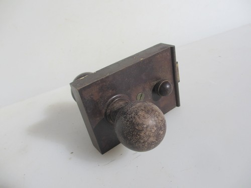 Antique bakelite bathroom door - bathroom,
