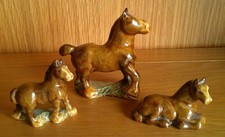 WADE WHIMSIES HORSES, SET OF THREE