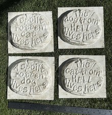 4x Small Garden Plaque Molds
