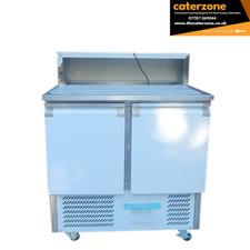 Pizza Prep Table 2 doors Stainless steel Pizza top 5xGN1/6 - B Grade