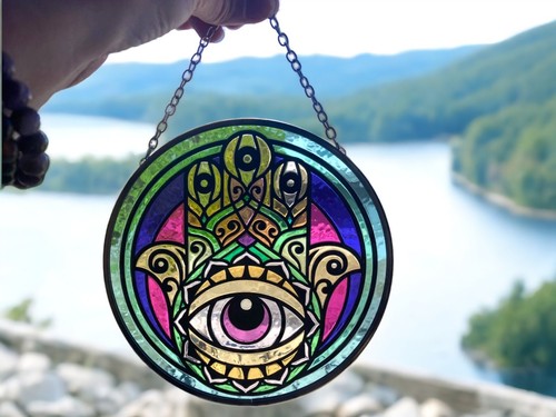 Larga hamsa hand - larga, stained