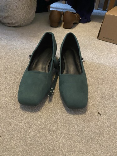 Dark green mary jane flats - dark,