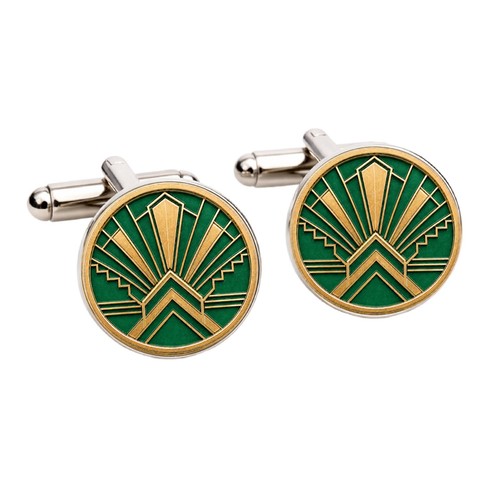 Emerald green gold art deco - green,