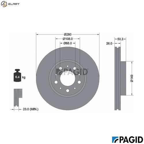 Brake disc 54018nc for - brake,