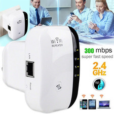 WiFi Signal Extender Range Repeater Booster Internet Amplifier 300Mbps --UK Plug