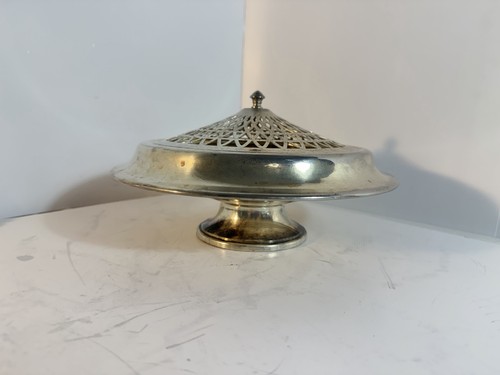Vintage silverplate pedestal - silverplate,