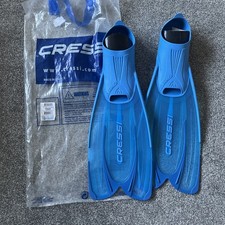 Cressi Fins Flippers Aquamarine EU35/36 UK2.5/3.5 Slit To Bag Contents Unaffecte