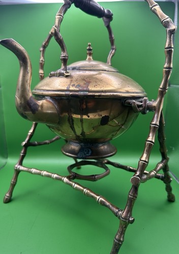 Victorian brass spirit kettle - victorian,