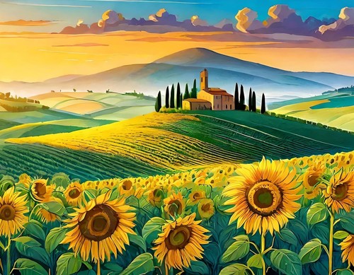 Tile mural tuscany - tile,