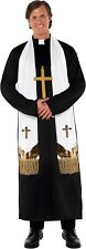 Men`s Priest Costume Adult Vicar Minister Exorcist Fancy Dress Halloween Stag