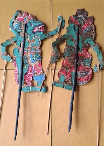 Vintage pair colourful - of,