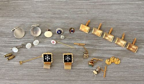 Vintage mens cufflinks tie - mens,
