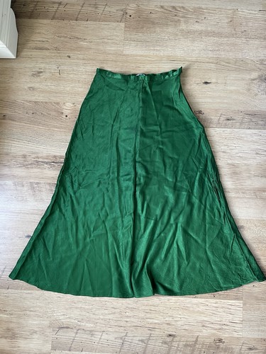 Zara flowy green satin - green, slip