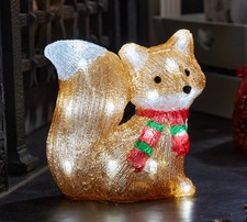 Acrylic Fox Light Up Christmas