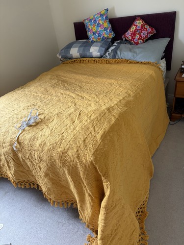 Cotton bedspreads mustard - bedspreads,,