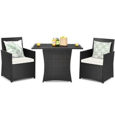 Costway 3PCS Patio Rattan
