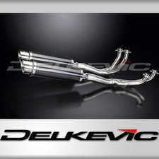HONDA GL1000 GOLDWING 75-79 FULL 4-2 STAINLESS EXHAUST 350mm CARBON SILENCERS