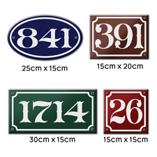Personalised French Enamel Vintage Themed Acrylic House Door Number Sign Plague