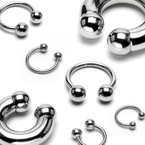 Surgical steel horseshoe - -, lip