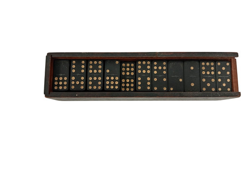 Vintage wooden boxed - wooden, dominoes