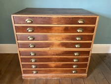 Antique pine architect's or artist's  plan chest