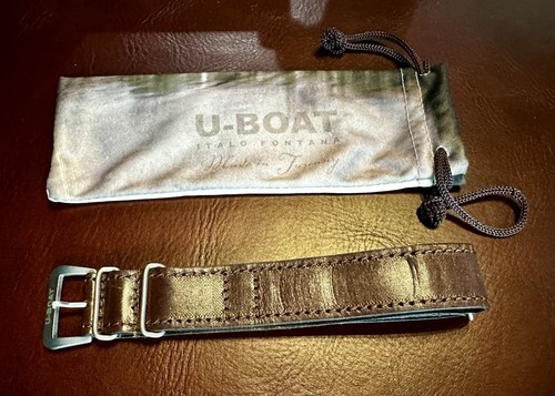 Boat leather nato strap - leather,