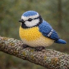 Blue Tit Bird Knitting Pattern