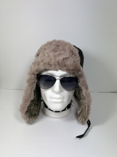 Trapper hat real sheepskin - sheepskin,