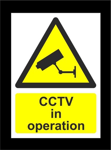 Cctv operation sign - operation, or
