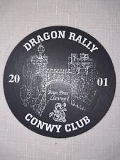 2001 DRAGON RALLY SLATE COASTER ENGRAVED WELSH ALE BEVERAGE DRINK MAT badge