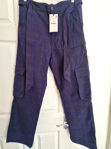 Zara women blue check - blue, plaid