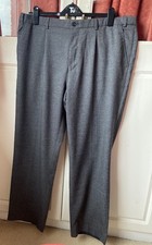 Matalan Taylor & Wright Men’s Grey Patterned Formal Smart Trousers 40W/30L