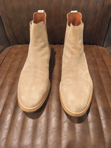Men tan suede chealse boots - suede,