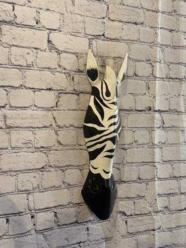 50cm zebra plain hand - zebra, carved